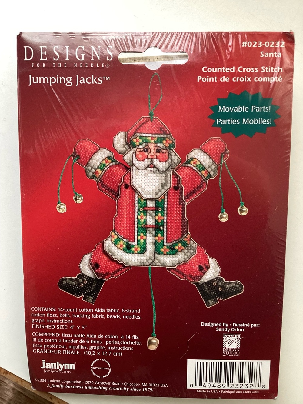 Janlynn Counted Cross Stitch Kit Santa Jumping Jacks